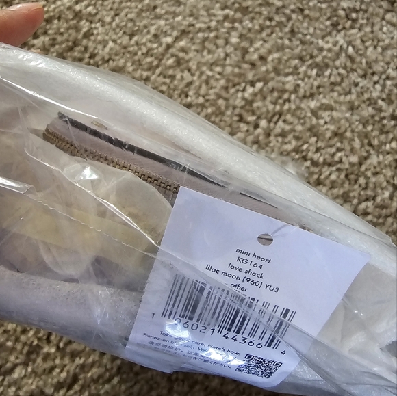 Kate Spade ♠️ Love Shack Mini Heart Crossbody Lilac Moonlight Multi Purse - Picture 5 of 6